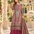 Purple crepe readymade suit with embroidery & aari work