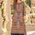 Navy crepe readymade suit with embroidery & aari work