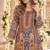 Navy crepe readymade suit with embroidery & aari work
