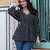 Black cotton printed top for women