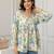Off-white cotton printed top for women