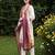 Cream printed straight kurta trousers with dupatta set