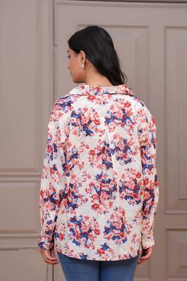 Off-white cotton printed top for women 2