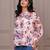 Off-white cotton printed top for women