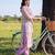 Lavender printed straight kurta salwar with dupatta set
