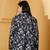 Black cotton printed top for women
