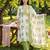 Off white printed a-line kurta trousers with dupatta set