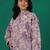 Purple cotton printed top for women
