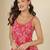 Pink cotton printed top for women