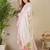 White printed a-line kurta trousers with dupatta set