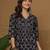 Blue cotton printed top for women