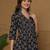 Blue cotton printed top for women