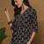 Blue cotton printed top for women
