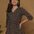 Brown cotton printed top for women