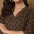 Brown cotton printed top for women