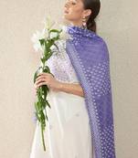 White embroidered straight kurta trousers set
