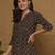 Brown cotton printed top for women