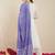White embroidered straight kurta trousers set