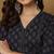 Blue cotton printed top for women
