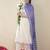 White embroidered straight kurta trousers set