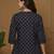 Blue cotton printed top for women