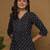 Blue cotton printed top for women