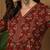 Maroon cotton printed top for women