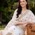 White embroidered straight kurta trousers with dupatta set