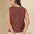 Maroon cotton printed top for women