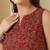 Maroon cotton printed top for women
