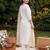 White embroidered straight kurta trousers with dupatta set