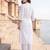 White embroidered straight kurta trousers with dupatta set