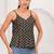 Black cotton printed top for women