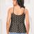 Black cotton printed top for women