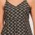 Black cotton printed top for women