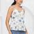 White cotton printed top for women