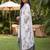 White printed straight kurta palazzo with dupatta set