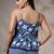 Blue cotton printed top for women