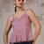 Mauve cotton printed top for women