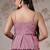 Mauve cotton printed top for women