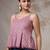 Mauve cotton printed top for women