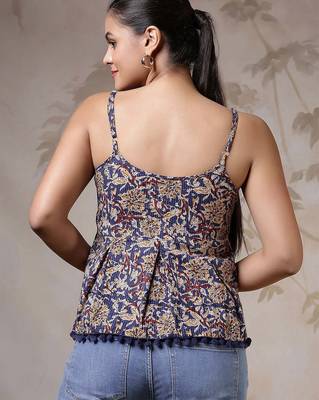 Multicolor cotton printed top for women 2