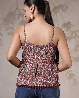 Multicolor cotton printed top for women 2