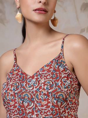 Multicolor cotton printed top for women 5