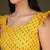 Yellow cotton printed top for women