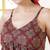 Maroon cotton printed top for women