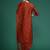 Orange embroidered straight kurta trousers with dupatta set