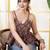 Maroon cotton printed top for women