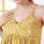 Yellow cotton printed top for women