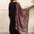 Black embroidered straight kurta palazzo with dupatta set